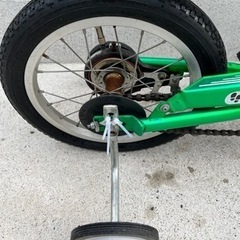 予定者決定　自転車　子供用　14インチ　緑の画像