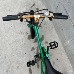 予定者決定　自転車　子供用　14インチ　緑の画像