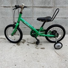 予定者決定　自転車　子供用　14インチ　緑の画像