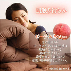 【未使用！未開封！】　アイリスプラザ布団4点セット シングル 洗えて清潔 ほこりの出にくい 軽量 来客用 お昼寝用 ネイビーの画像