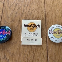 【ハードロックカフェ】缶バッジとマッチ