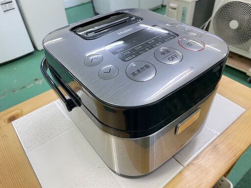 【Haier】3合炊き マイコン式炊飯器 2021年 JJ-XP2M31E ハイアール 内釜銅張 高速炊飯 キッチン 生活家電 福島 郡山市 a