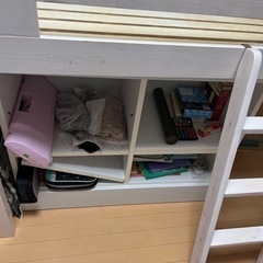 ロフトベッド　棚　ハシゴつきの画像