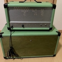 自作真空管ギターアンプ　ヘッド　キャビネットの画像