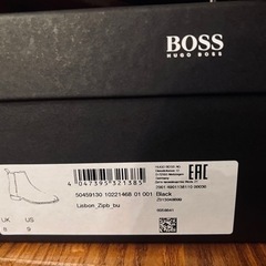 BOSS メンズブーツ・子牛皮100%の画像