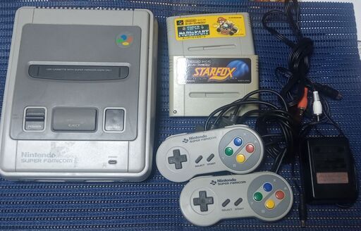 スーパーファミコン本体備品セット　 マリオカート 　と　スターフォックス  動作確認済