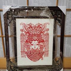 切り絵の額