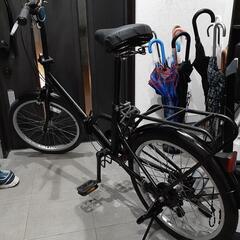 20インチ　折りたたみ自転車　6段ギヤ付き　前後タイヤ新品　再生...