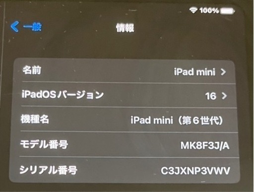 Apple iPad mini6 Wi-Fi+Cellular 256GB   （第6世代） 8.3インチ 256GB  スペースグレイ  SIMフリー  [MK8F3J/A]
