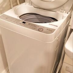 【SHARP】6.0kg洗濯機 ES-GB6E-W(説明書付)