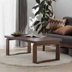 【無料】カインズ センターテーブル スクエア ブラウンの画像