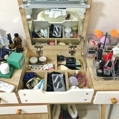 お姫様 化粧台 ドレッサー＆チェア＆ミラー 