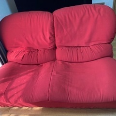 リクライニングソファ　赤