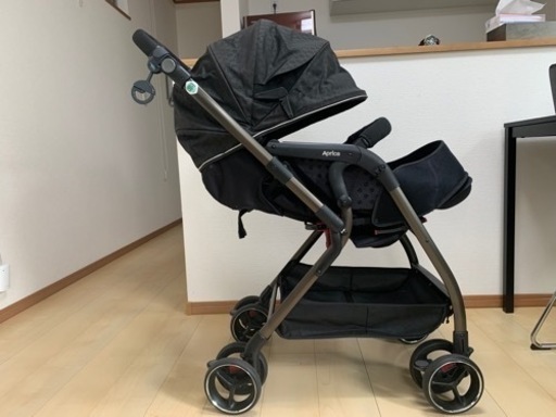 【最上級モデル】Aprica オプティア　プレミアム　ブラック　両対面ベビーカー 最上級モデル】Aprica オプティア プレミアム ブラック 両対面