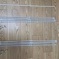 【最終お値下げ中】【無印】スチールユニットシェルフ・スチールクロスバー・小・グレー　2個の画像