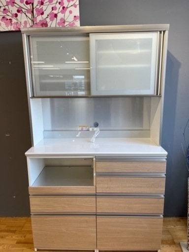 N069★パモウナ製★レンジボード★食器棚★幅1200ｍｍ