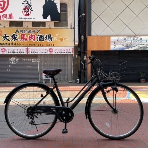 【オススメ❗️早い者勝ち😭】 シティーサイクル 27インチ 6段変速 オートライト 🚨他にも中古自転車出してます