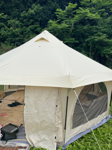 大幅値下げ）タケノコテント カスタム 薪ストーブ用煙突穴 グランドシート付き