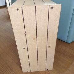 カラーボックス ガラス引戸 扉付きの画像