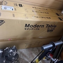 ガラス テーブル ブラック 新品未開封 格好良いの画像