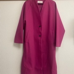 ノーカラーコート　レディースコート　ピンク　未使用