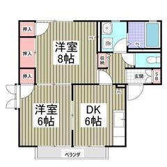 💖初期費用8万円💖高崎線「熊谷」駅 徒歩32分🌟最上階・角部屋 2DK🎵管理番号「194799」 - 熊谷市