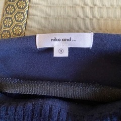 niko and... ワンピース　ネイビー　紺ベロア　ニコアンドの画像
