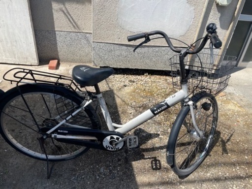 【現状渡し】白い自転車26イン