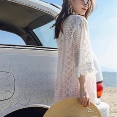 水着　体型カバー　羽織　ビーチウェア ビキニカバー ビキニブラウス パレオ水着 ビーチドレスの画像