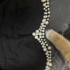ドレス　黒　パール　最終値下げの画像