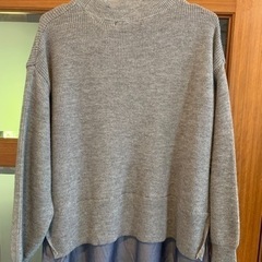 【試着のみ】ニット　チュニック　Lサイズの画像