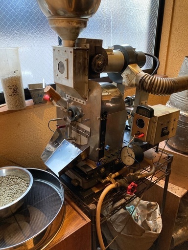 焙煎機　コーヒー焙煎機　都市ガス 100V  直火