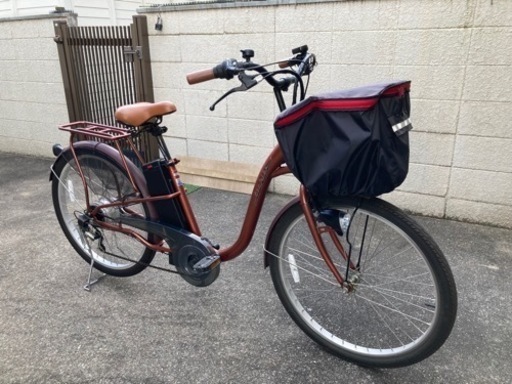 26インチ電動アシスト自転車(ブラウン)