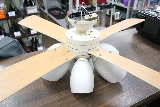 札幌 引取 KOIZUMI コイズミ シーリングファンライト インテリアファン BAN8506FRA 照明 扇風機 リモコン付属 動作確認済み