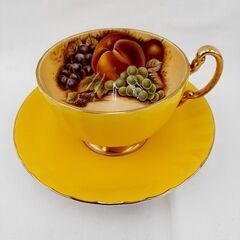AYNSLEY オーチャードゴールド ティーカップ&ソーサー オ...