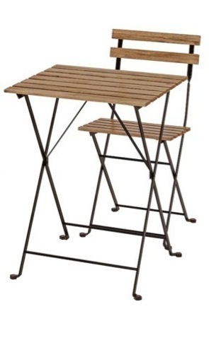 IKEA　TARNO　テーブル＆チェア1脚, アカシア材, スチール