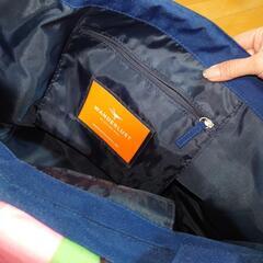 【値下げしました】皆の目を引く🖤ショッピングバッグ（ピクニックバッグ）の画像