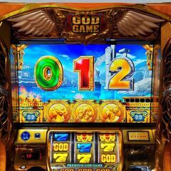 【パチスロ実機】ユニバーサルブロス★ミリオンゴッド～神々の凱旋～【オートプレイ機能付コイン不要機付】の画像