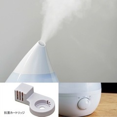 加湿器 卓上 アロマ ミニ加湿器 レッド 抗菌 4畳〜6畳 LED ライト SHIZUKU mini AHD-041の画像