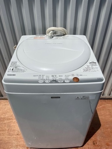 TOSHIBA 洗濯機　4.2kg 洗浄除菌済み　姫路市内配達設置込み