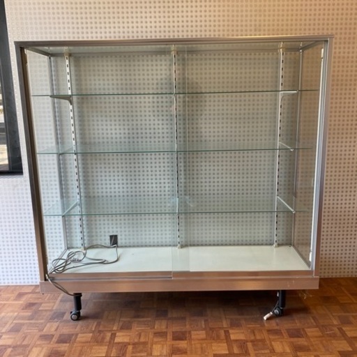 ガラスショーケース 美品 キャスター付き