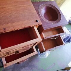 焼き杉　灰皿　引き出し収納の画像