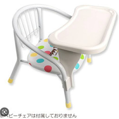 豆椅子　ベビーチェア　4脚セット　テーブル2個付きの画像