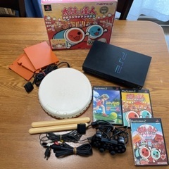 『太鼓の達人』PS2(プレステ2)本体＋タタコン＋ソフト3枚セット
