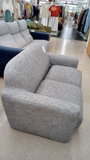 ★ジモティ割あり★  2人掛けソファー ライトグレ‐ H67×D56×W140 クリーニング済み TJ529