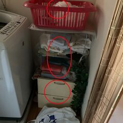 物品番号⑮ 洗濯機（2～3年前に購入。説明書あり）、洗剤など処分品の画像