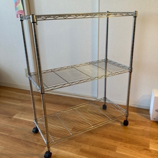 美品　スチールラック　3段　ニトリ