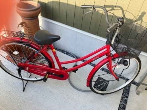 自転車　赤　