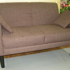 R354 コンパクト2Pソファ、二人用布ソファ、幅113cm 美品