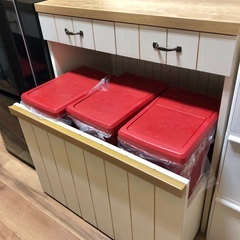 ゴミ箱収納用キッチンカウンター